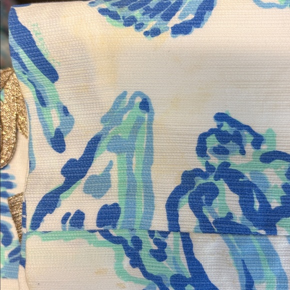 Lilly Pulitzer White Mini Dress with Blue and Teal Shell Print - Picture 8 of 8